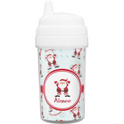Santa Clause Making Snow Angels Toddler Sippy Cup (Personalized)