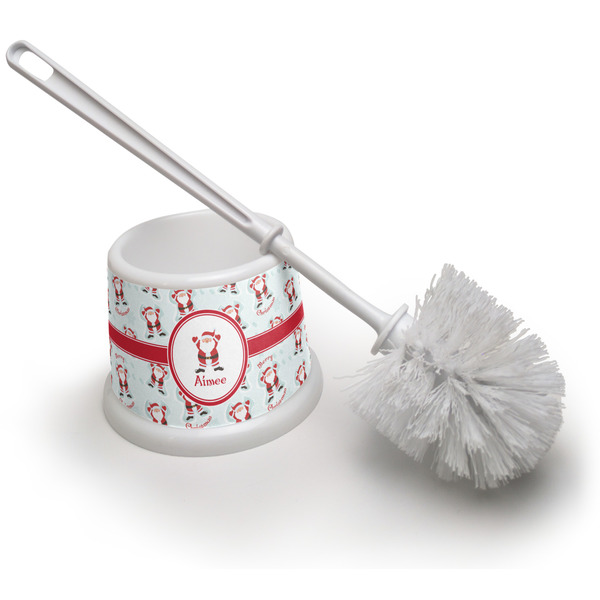 Custom Santa Clause Making Snow Angels Toilet Brush (Personalized)