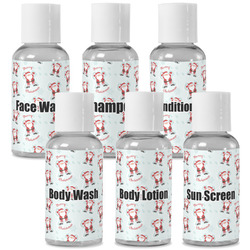Santa Clause Making Snow Angels Travel Bottles (Personalized)