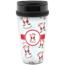 Santa Clause Making Snow Angels Acrylic Travel Mug without Handle (Personalized)
