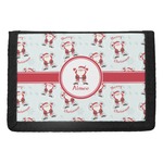 Santa Clause Making Snow Angels Trifold Wallet w/ Name or Text
