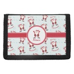 Santa Clause Making Snow Angels Trifold Wallet w/ Name or Text