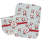 Santa Claus Two Rectangle Burp Cloths - Open & Folded