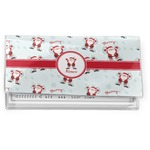 Santa Clause Making Snow Angels Vinyl Checkbook Cover w/ Name or Text