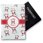 Santa Clause Making Snow Angels Vinyl Passport Holder w/ Name or Text