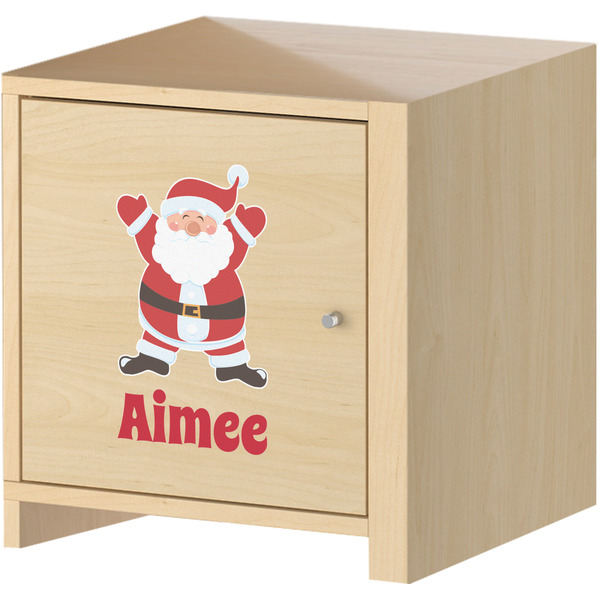 Santa Claus Wall Graphic on Wooden Cabinet