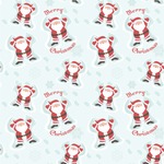 Santa Clause Making Snow Angels Wallpaper & Surface Covering (Peel & Stick 24"x 24" Sample)