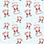 Santa Clause Making Snow Angels Wallpaper & Surface Covering (Water Activated 24"x 24" Sample)