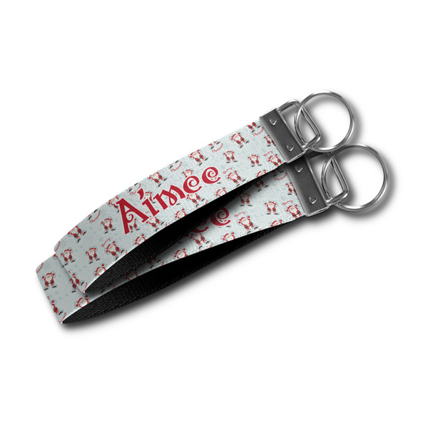 Santa Claus Webbing Keychain FOBs - Size Comparison