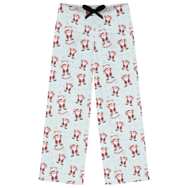 Custom Santa Clause Making Snow Angels Womens Pajama Pants