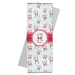 Santa Clause Making Snow Angels Yoga Mat Towel w/ Name or Text