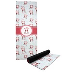 Santa Clause Making Snow Angels Yoga Mat w/ Name or Text