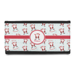 Santa Clause Making Snow Angels Leatherette Ladies Wallet w/ Name or Text