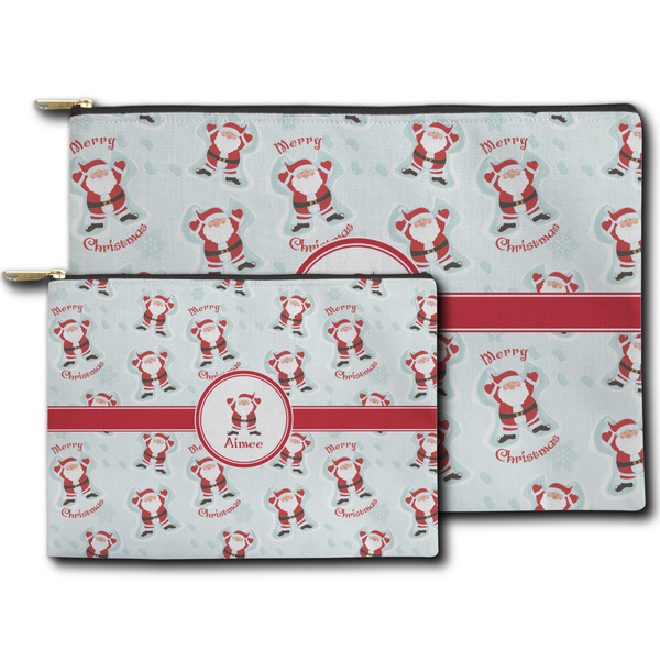 Santa Claus Zippered Pouches - Size Comparison