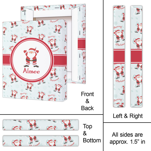 Santa Clause Making Snow Angels 11x14 - Canvas Print - Approval