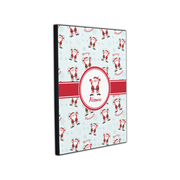 Santa Clause Making Snow Angels 11x14 Wood Print - Angle View