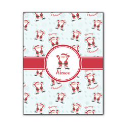 Santa Clause Making Snow Angels Wood Print - 11x14 (Personalized)