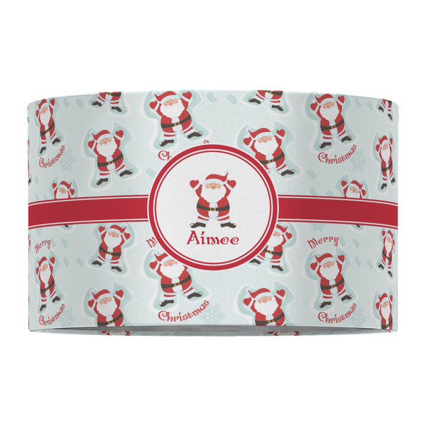 Santa Clause Making Snow Angels 12" Drum Lampshade - FRONT (Fabric)