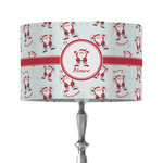 Santa Clause Making Snow Angels 12" Drum Lamp Shade - Fabric (Personalized)