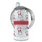 Santa Clause Making Snow Angels 12 oz Stainless Steel Sippy Cups - FULL (back angle)