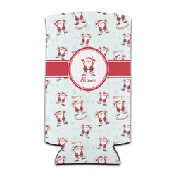 Santa Clause Making Snow Angels Can Cooler (tall 12 oz) (Personalized)