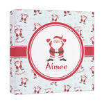Santa Clause Making Snow Angels Canvas Print - 12x12 (Personalized)
