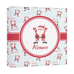 Santa Clause Making Snow Angels Canvas Print - 12x12 (Personalized)