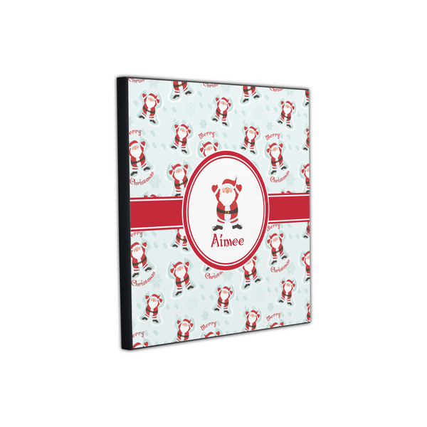 Santa Clause Making Snow Angels 12x12 Wood Print - Angle View