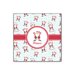 Santa Clause Making Snow Angels Wood Print - 12x12 (Personalized)