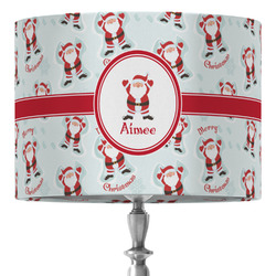 Santa Clause Making Snow Angels 16" Drum Lamp Shade - Fabric (Personalized)