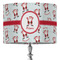 Santa Clause Making Snow Angels 16" Drum Lampshade - ON STAND (Fabric)