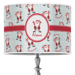 Santa Clause Making Snow Angels Drum Lamp Shade (Personalized)