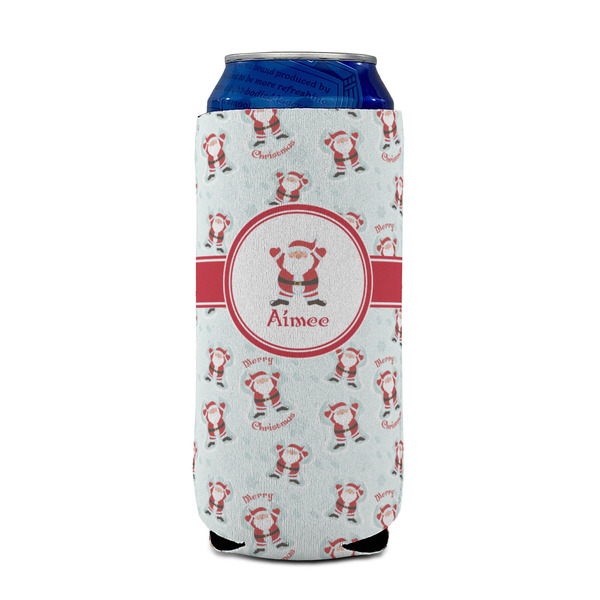 Santa Clause Making Snow Angels 16oz Can Sleeve - FRONT (on can)