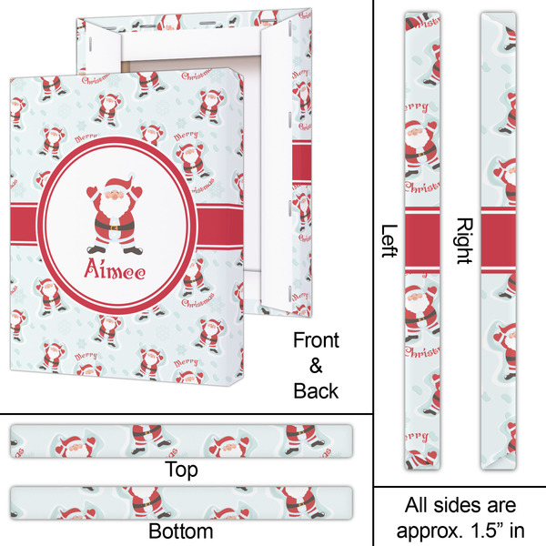 Santa Clause Making Snow Angels 16x20 - Canvas Print - Approval