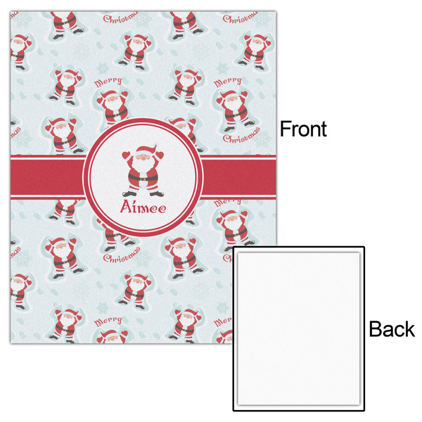 Santa Clause Making Snow Angels 16x20 - Matte Poster - Front & Back