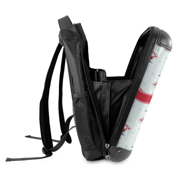 Santa Clause Making Snow Angels 18" Hard Shell Backpacks - SIDE OPEN