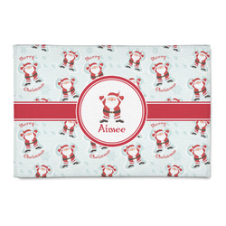 Santa Clause Making Snow Angels Patio Rug (Personalized)