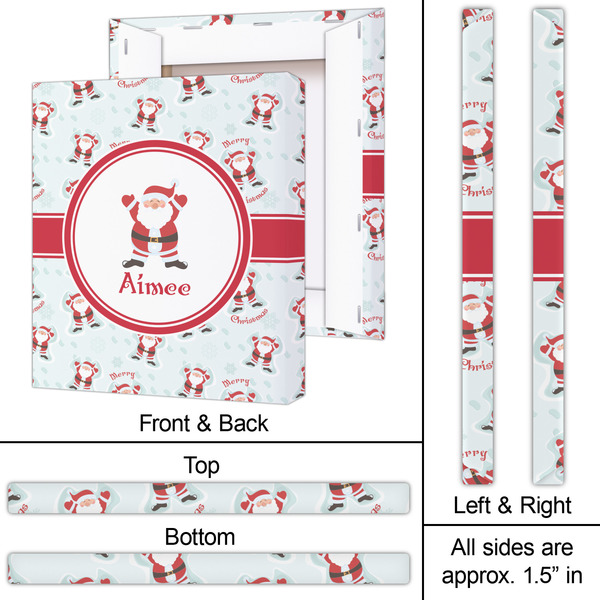 Santa Clause Making Snow Angels 20x24 - Canvas Print - Approval