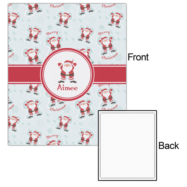 Santa Clause Making Snow Angels 20x24 - Matte Poster - Front & Back