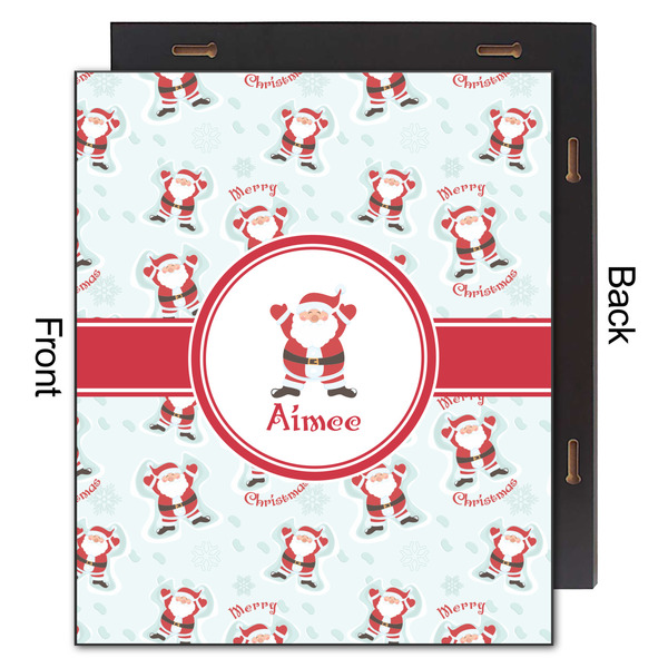 Santa Clause Making Snow Angels 20x24 Wood Print - Front & Back View