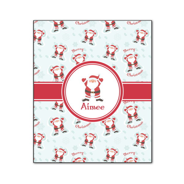 Santa Clause Making Snow Angels 20x24 Wood Print - Front View