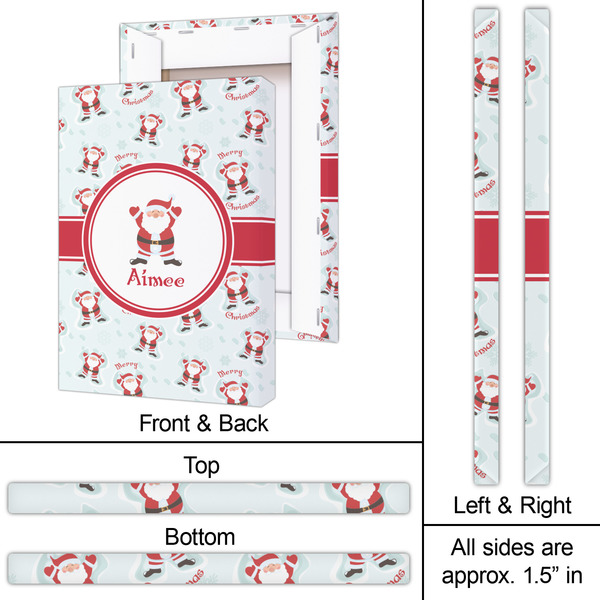 Santa Clause Making Snow Angels 20x30 - Canvas Print - Approval