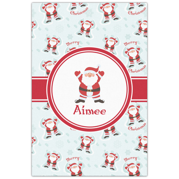 Santa Clause Making Snow Angels 20x30 - Canvas Print - Front View