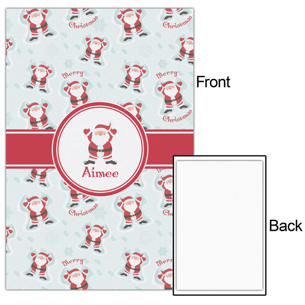 Santa Clause Making Snow Angels 20x30 - Matte Poster - Front & Back