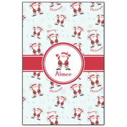 Santa Clause Making Snow Angels Wood Print - 20x30 (Personalized)