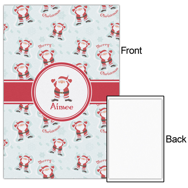 Santa Clause Making Snow Angels 24x36 - Matte Poster - Front & Back