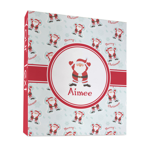 Custom Santa Clause Making Snow Angels 3 Ring Binder - Full Wrap - 1" (Personalized)