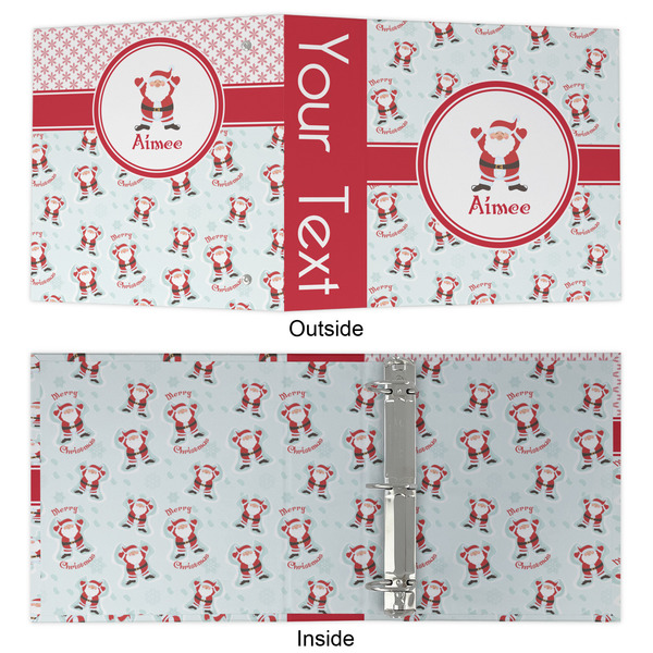 Santa Clause Making Snow Angels 3 Ring Binders - Full Wrap - 2" - APPROVAL