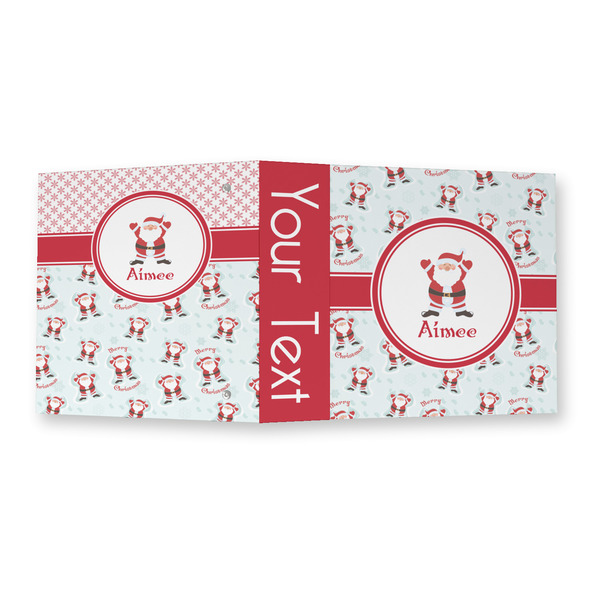 Santa Clause Making Snow Angels 3 Ring Binders - Full Wrap - 2" - OPEN OUTSIDE