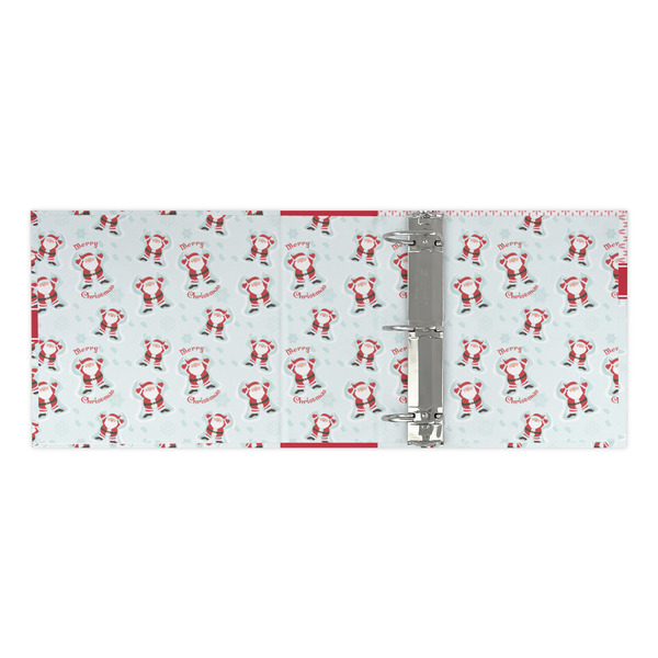 Santa Clause Making Snow Angels 3 Ring Binders - Full Wrap - 3" - OPEN INSIDE